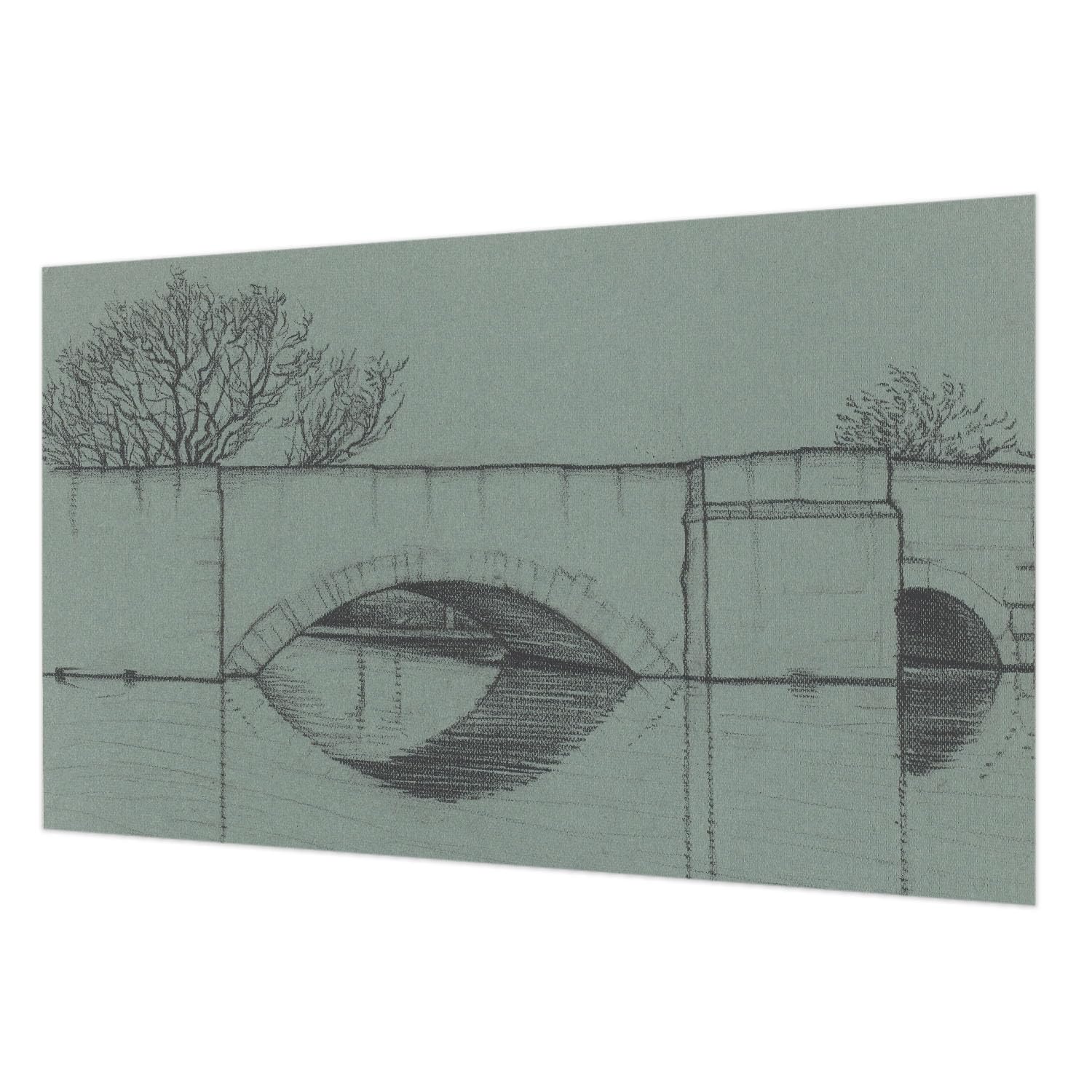 Papier Peint Intissé Facile à Nettoyer Pose Murale 416x254 cm Pont en arc Tulup