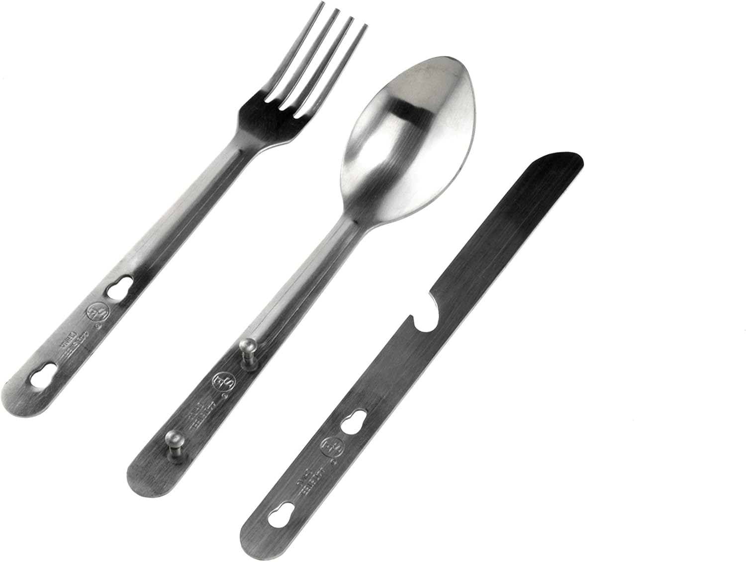 SE Survivor Series 4-IN-1 Stainless Steel Utensil Set (Spoon, Fork, Knife, Bottle Opener) - KC7043FSK: Home Improvement