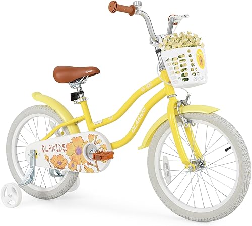 Miniatura 19 de Olakids Bicicleta para Niños, 12 14 16 18 Pulgadas Bicicleta para Niños Pequeños con Ruedas de Entrenamiento Cesta Campana de Seguridad Asiento
