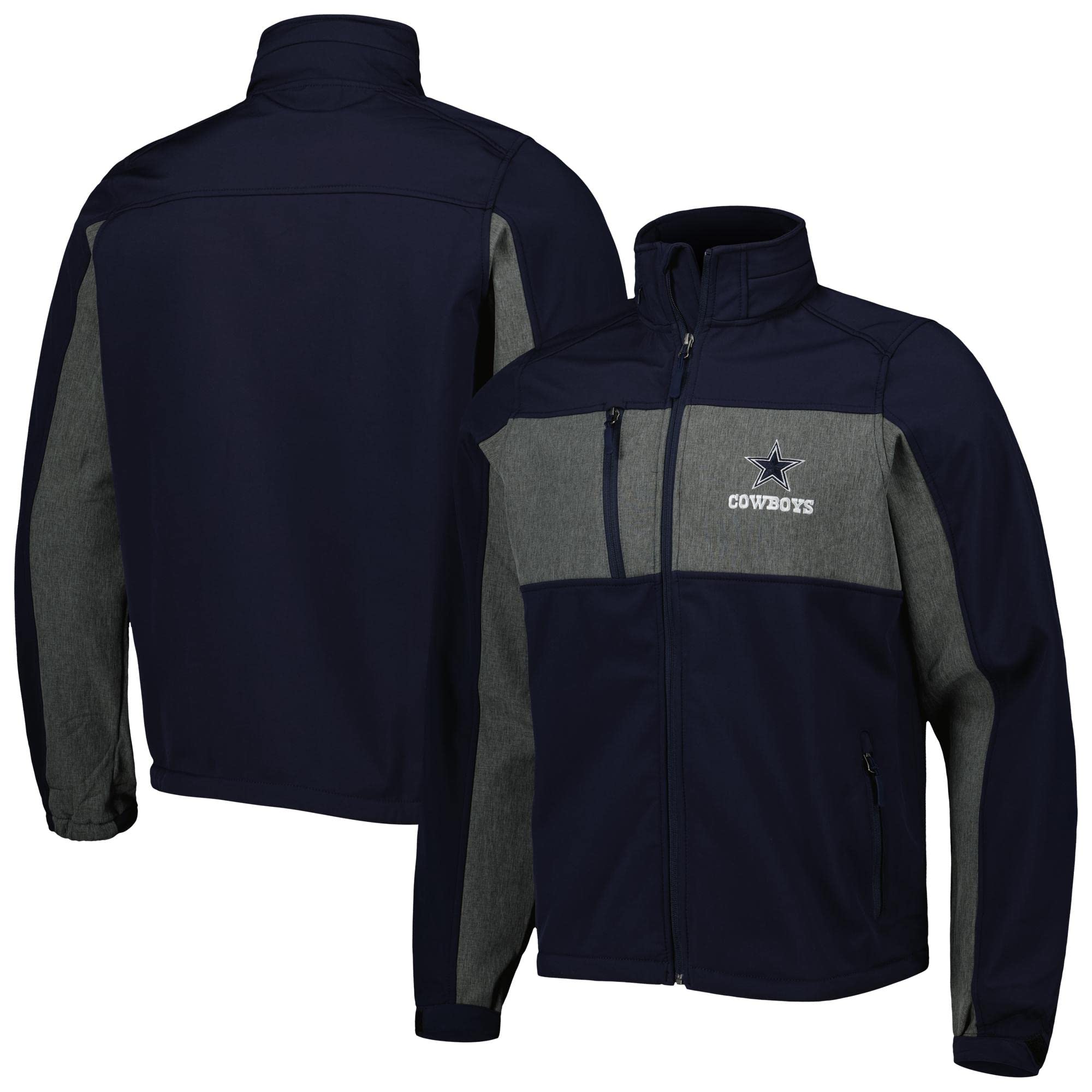 dunbrooke Men's Navy Tennessee Titans Zephyr Softshell Full-Zip Jacket
