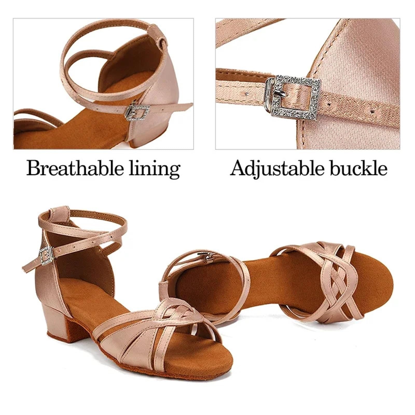 Scarpe Da Ballo Latino Americano Donna Scarpe da ballo for ragazze Scarpe da ballo da sala for bambini Scarpe da ballo for donne Scarpe da ballo for bambini Scarpe latine Sandali da salsa 3,5 cm Per F
