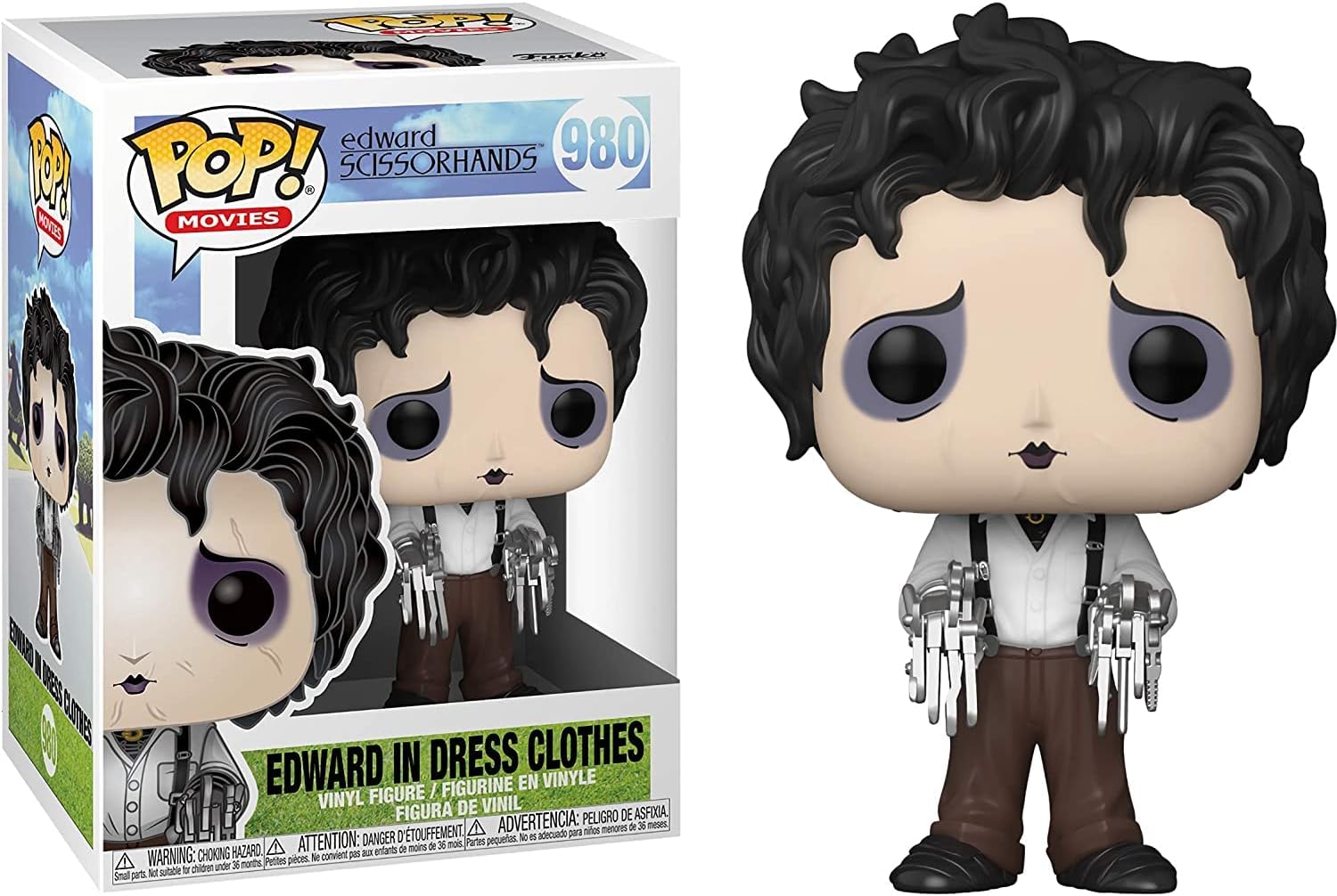 Funko POP Edward Scissorhands - Edward in Dress Clothes Pop! Vinyl Figure (Bundled with Compatible Pop Box Protector Case), Multicolor, 3.75 inches