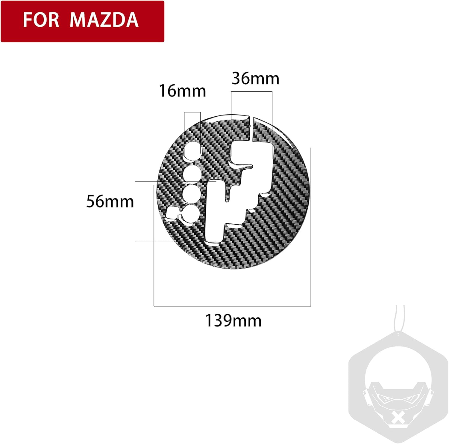 Carbon Fiber & ABS Interior Decoration Cover Sticker Trim Compatible with Mazda RX8 2004-2008 (Carbon Fiber, Gear Shift Panel (1pc))