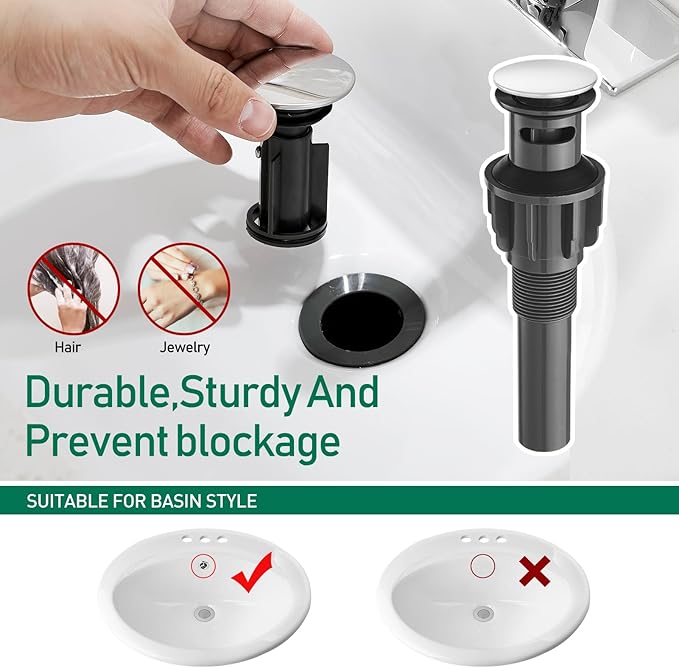 Grifería Lavamanos Monocomando 1 Hueco Cromado miniatura 5