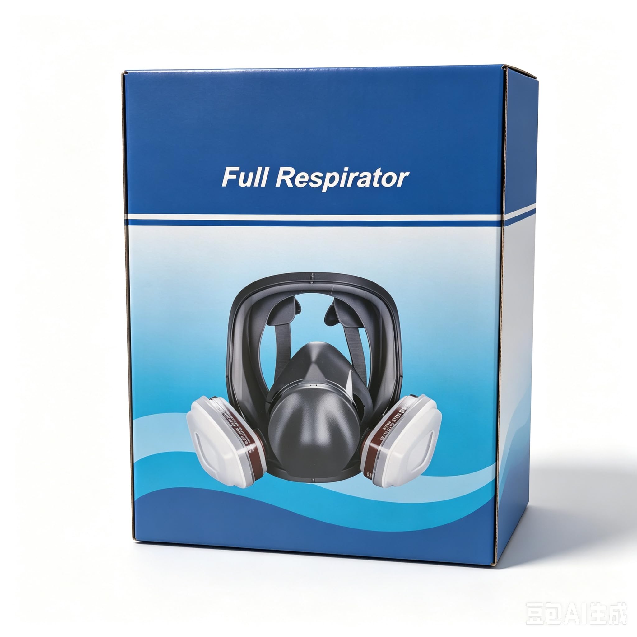 Masque respiratoire intégral avec filtre à charbon actif de 40 mm, filtres 6001CN, pour gaz, poussière, peinture aérosol et produits chimiques (masque + 40 mm + 6001 + 10 filtres)