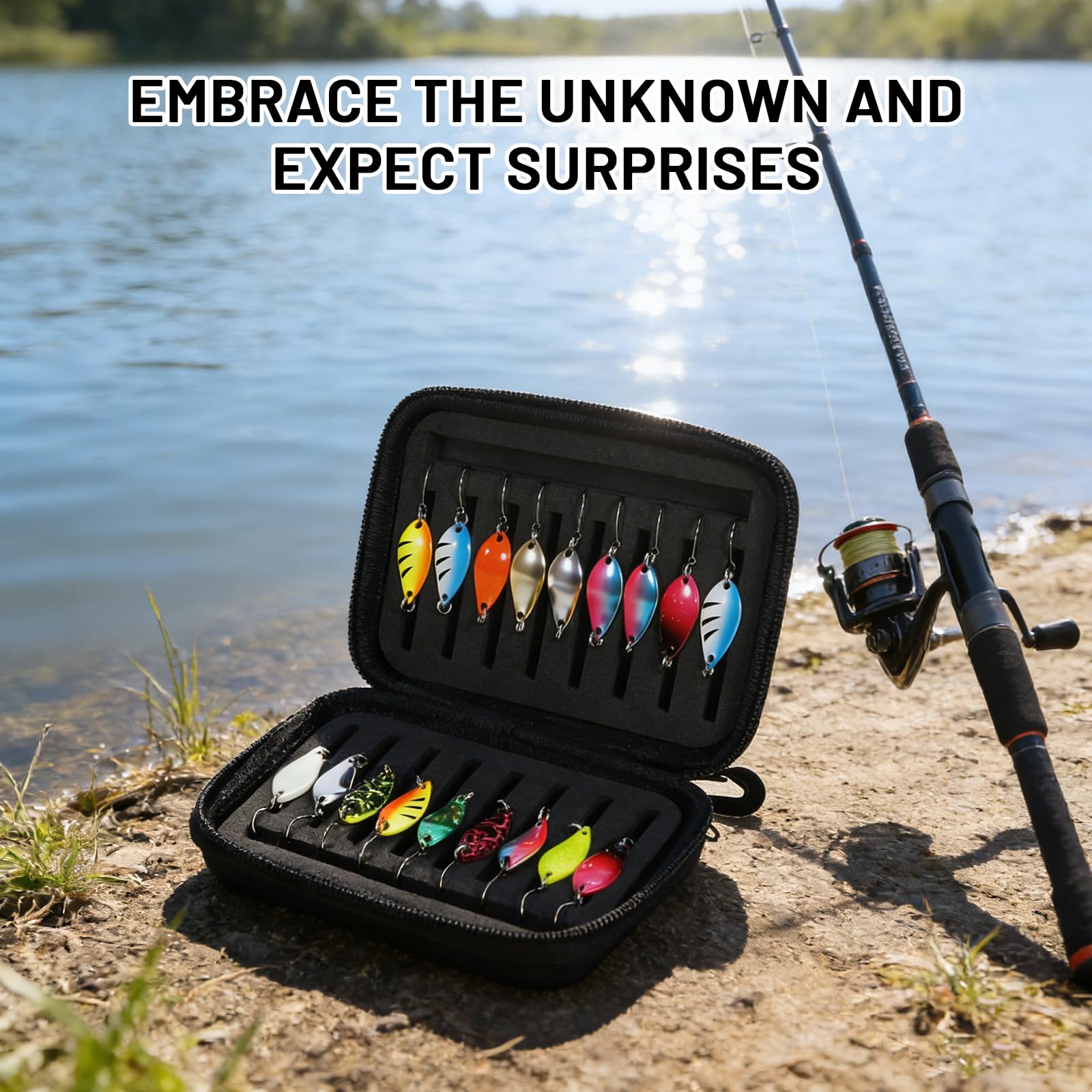 Esche Artificiali Spinning,18 Pezzi Cucchiaini da Pesca Esche,Cucchiaini Pesca da 2,5 g/3,5 g/5 g,Esche da Pesca con Borsa Portatile per Trota,Persico,Luccio