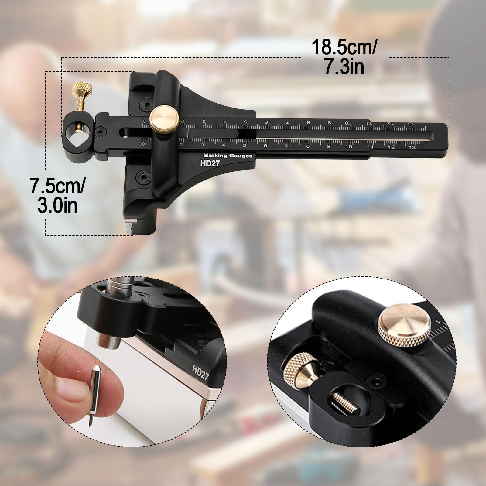 Regla en T para carpintería, carpinteros, trazador de aleación de aluminio, herramientas de calibre para carpintería, dibujo, herramientas de trazado de contorno, trazadores de carpintería