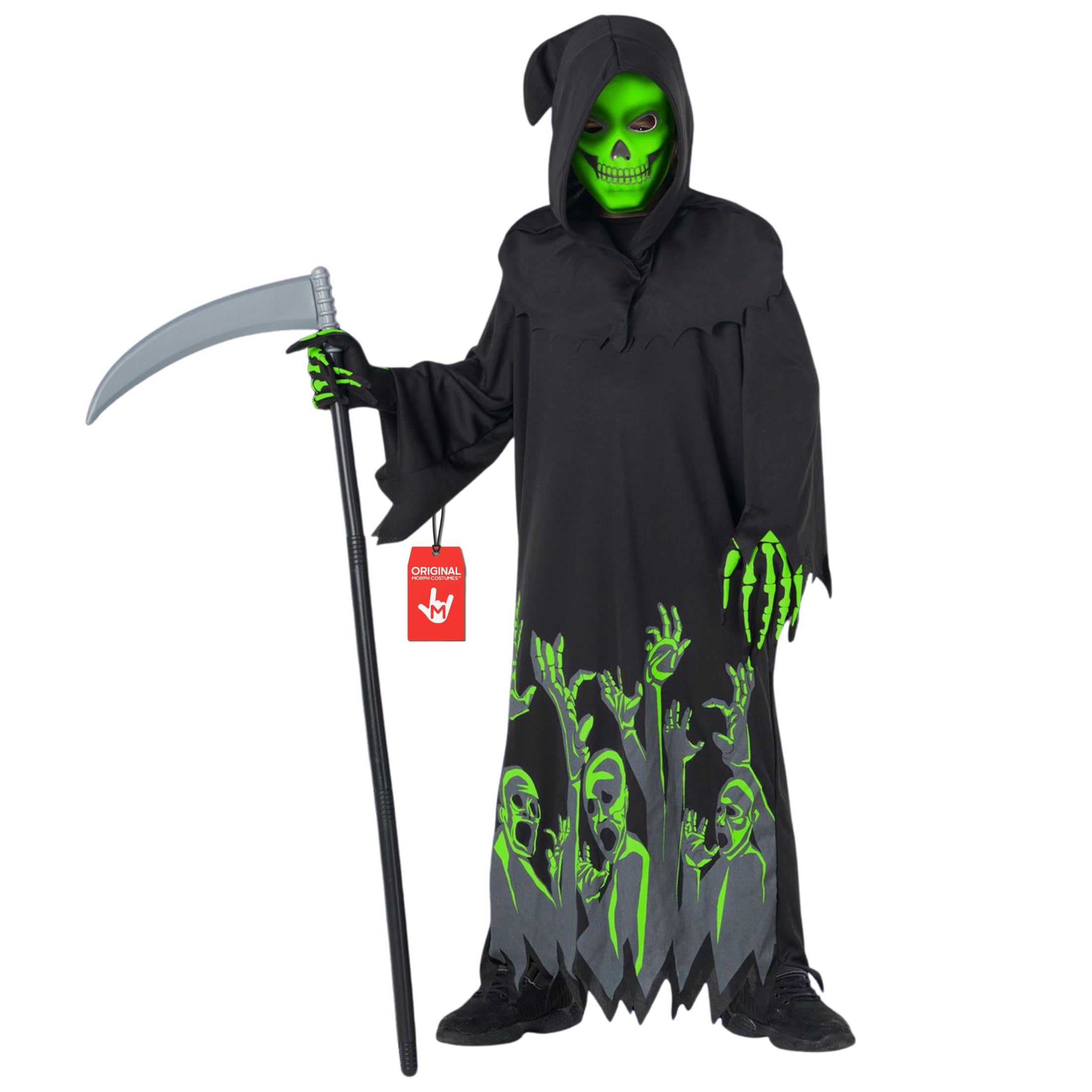 Morph Grim Reaper Costume, Grim Reaper Costume Kids, Halloween Costumes for Kids, Scary Halloween Costumes for Boys