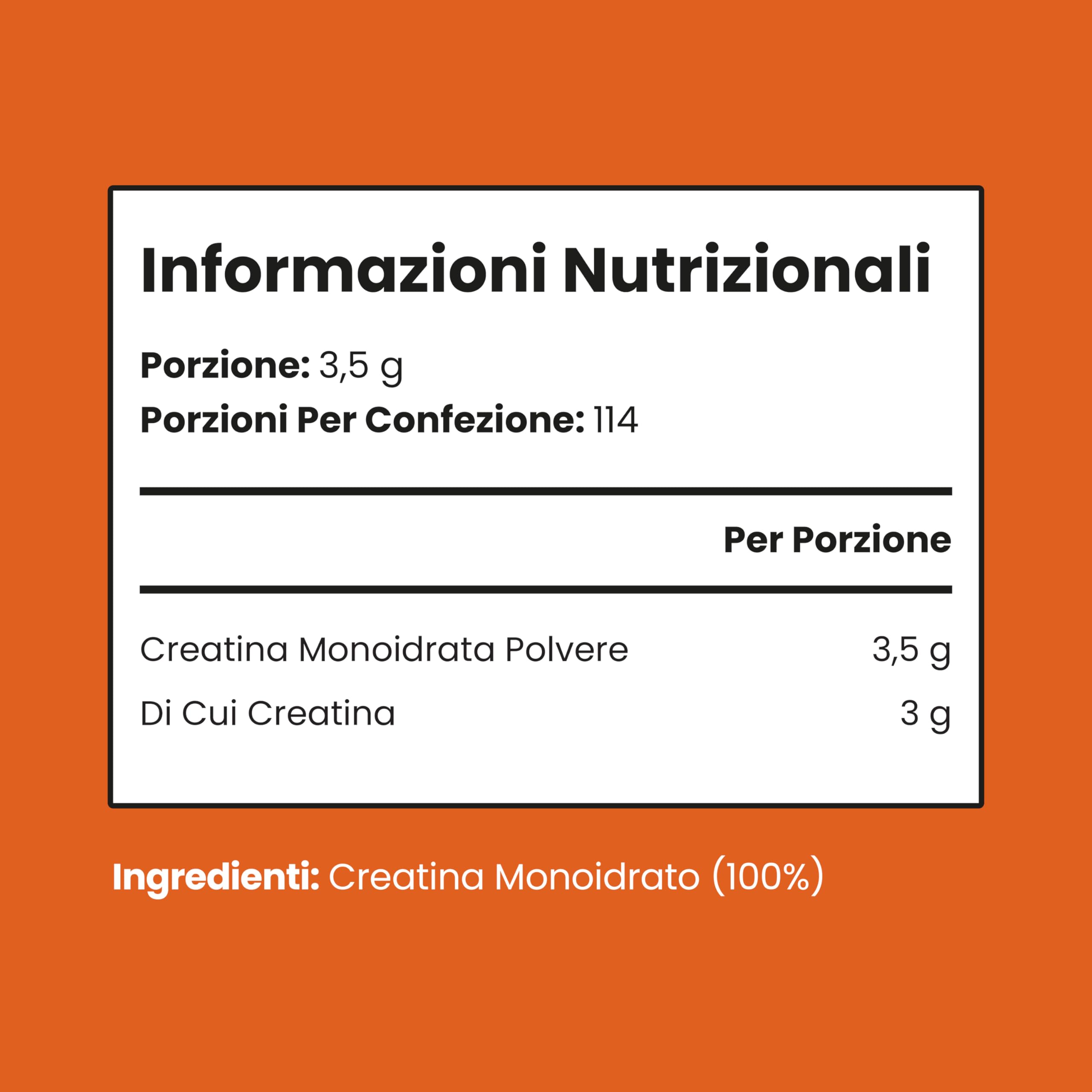 Creatina Monoidrata in Polvere Micronizzata | Busta da 400g | 114 Porzioni | Creatina Monohidrato Polvere Ultra Fine 200 Mesh a Rapido Scioglimento (Non Capsule) | Vitabright Creatine Monohydrate