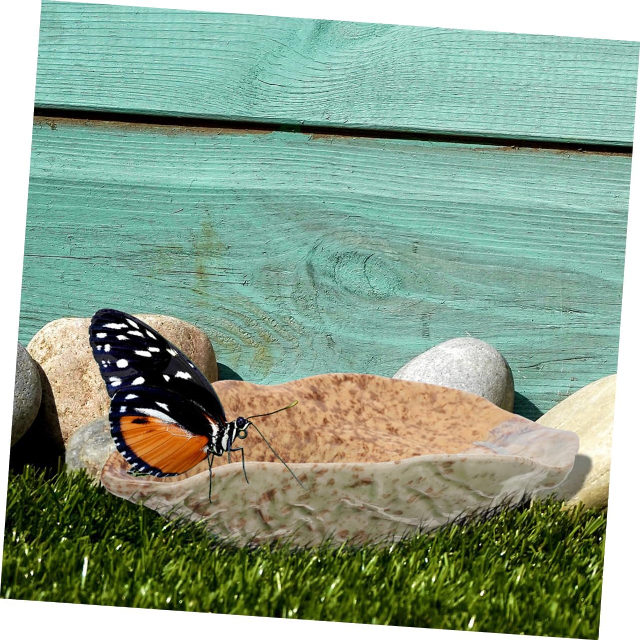 Garden Decorative Feeder Holder Butterfly Puddler and Bee Feeder Water Dish Capacity