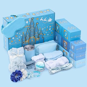 Beauty Advent Calendar 2026 for Women, 12-day Luxury Self Care Spa Gift Box for Adults Teen, Christmas Gift for Her, Mom, Wife, Daughter, Girlfriend, Teen Girls12pcs,Blue