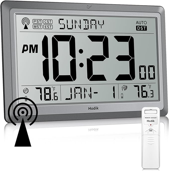 Reloj de Pared Digital HODIK HKS-87-H7 Plateado miniatura 9