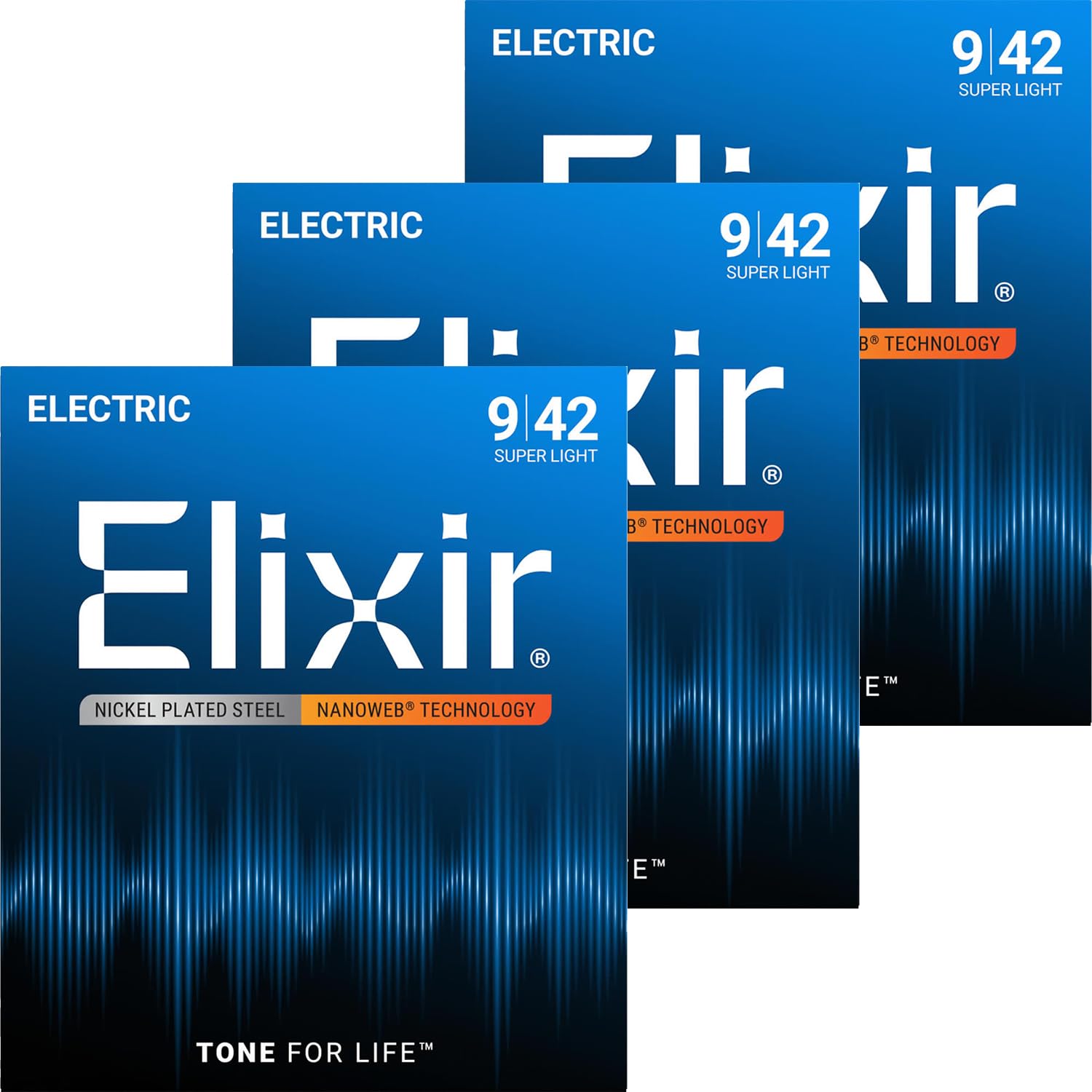 Amazon.co.jp: Elixir エリクサー エレキギター弦 NANOWEB Super Light