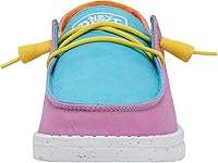 Vista 166 de Hey Dude Wendy - Zapatos de mujer, mocasines sin cordones para mujer, cómodos y ligeros Blanco brillante elástico