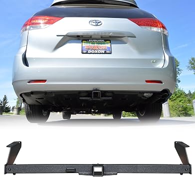 Trailer Hitch Black Steel Compatible with 2004-2020 Sienna All Styles, Replaces 75237 w/2 Hitch Receiver