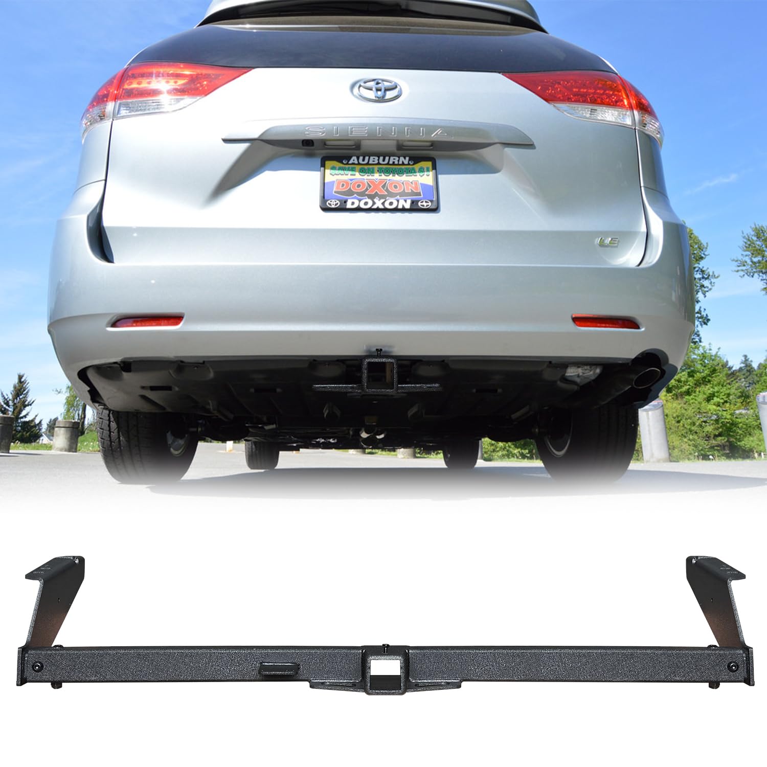 Trailer Hitch Black Steel w/ 2" receiver