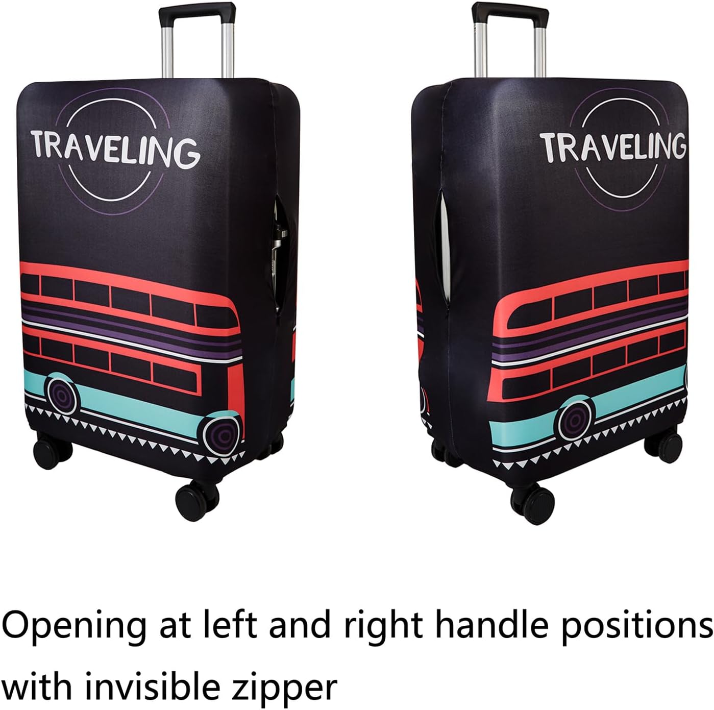 WUJIAONIAO Travel Luggage Cover Baggage Suitcase Cover Protector Skins 18-32 Inch (TRAVELING, XL (for 29-32 inch luggage))