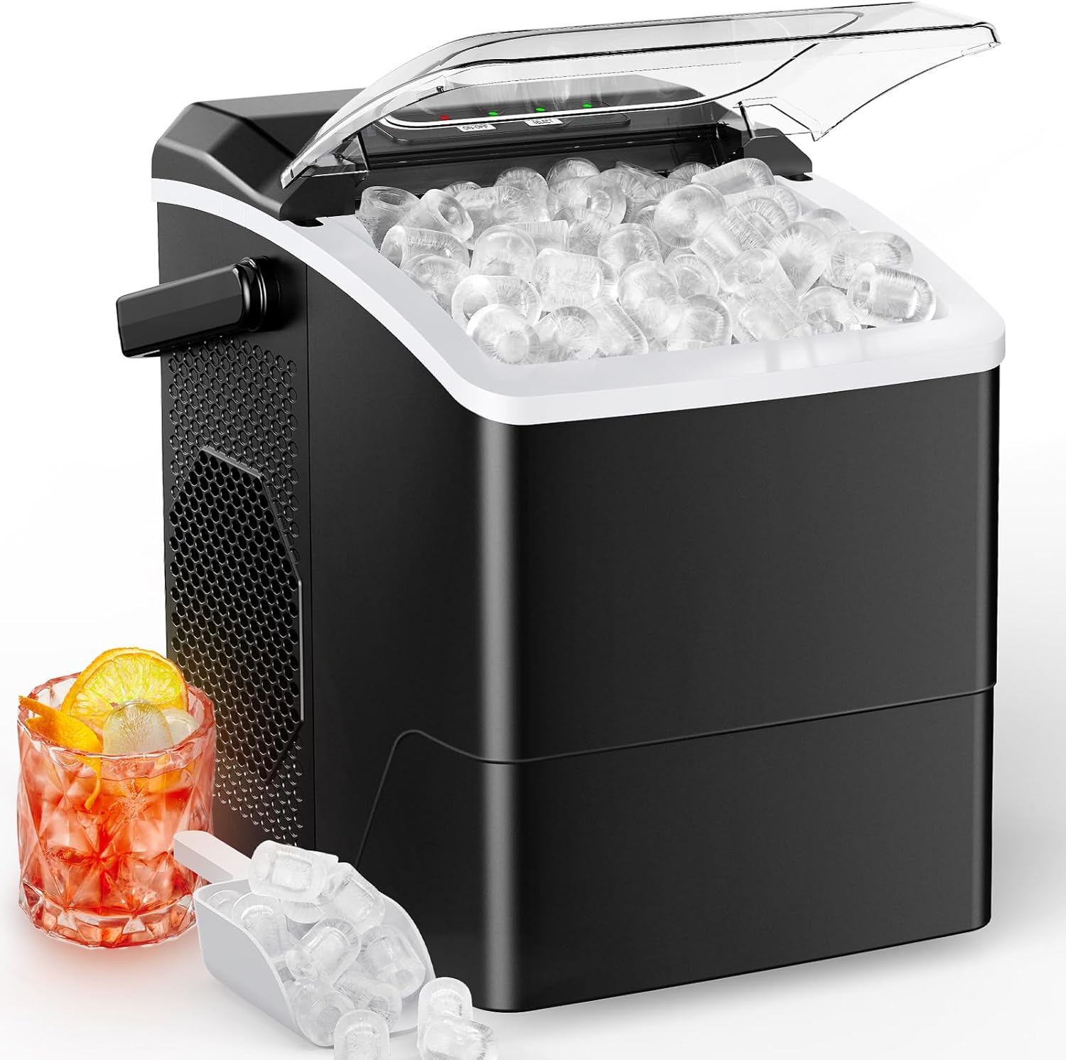 Totnz Ice Makers Countertop,26 Lbs/24 Hrs, Portable Countertop Ice Maker with Self Cleaning Function,Ice Maker for Kitchen/Office/Parties