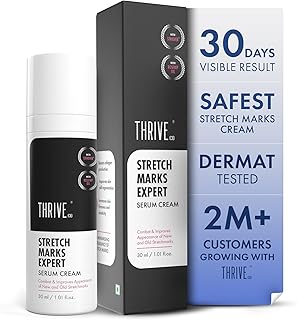 Stretch Marks Expert Serum Cream | Clinically Proven Treatment for New (red) & Old (white) Stretch Marks & Scars Removal | Infused with Collarev®, Striover™, Rosehip Oil & Squalane | For Women & Men | 30ml