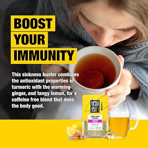 Miniatura 4 de Tiesta Tea - Cúrcuma de limón y jengibre, hojas sueltas, té de hierbas de limón y jengibre, mezcla premium, herbal sin cafeína, prepara infusiones