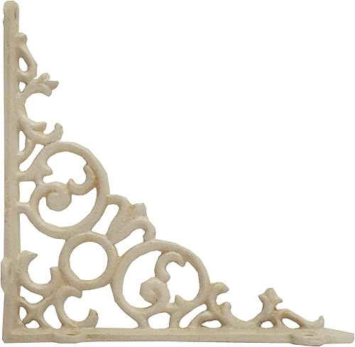 Miniatura 33 de NACH Soportes decorativos para estantes, paquete de 4 unidades de 6 x 1.3 x 6 pulgadas, soporte de estante de hierro fundido negro, soportes