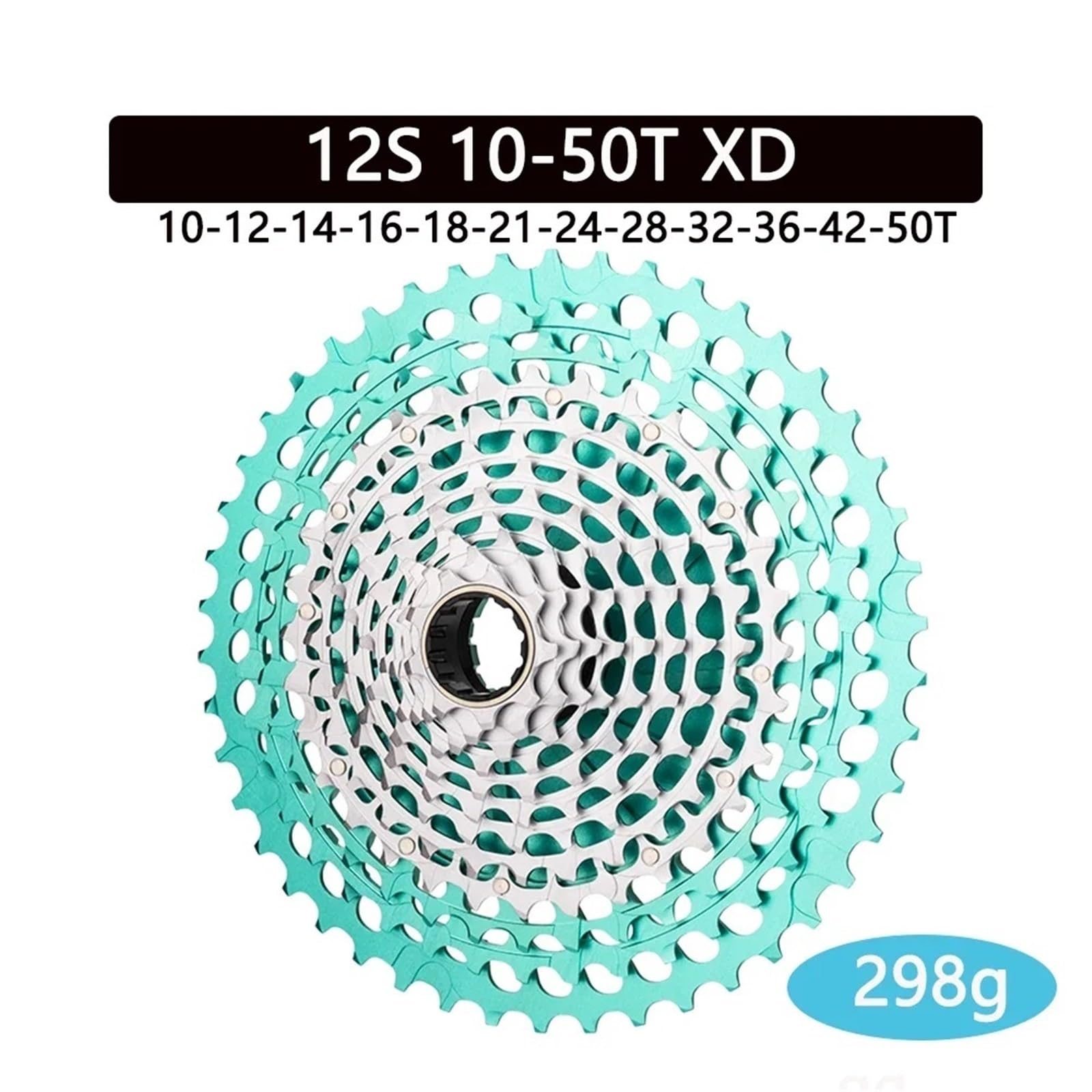 Compatible con Cassette ZTTO CNC XD Teal ULT MTB de 12 velocidades, 10-50T, 10-51T, 9-46T, 10-46T, piñón XD de 12 velocidades, 12 V, K7