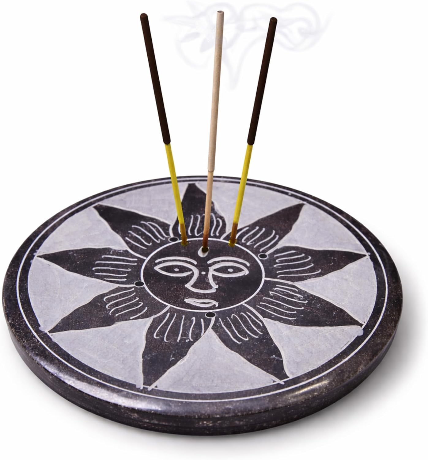 Marble Black Soapstone Incense Stick Holder