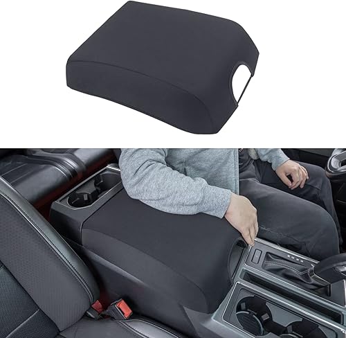 JDMCAR Funda de consola central compatible con Ford F150 2015-2020 / 2017-2022 F250 F350 F450 y Expedition 2018-2024, funda de neopreno