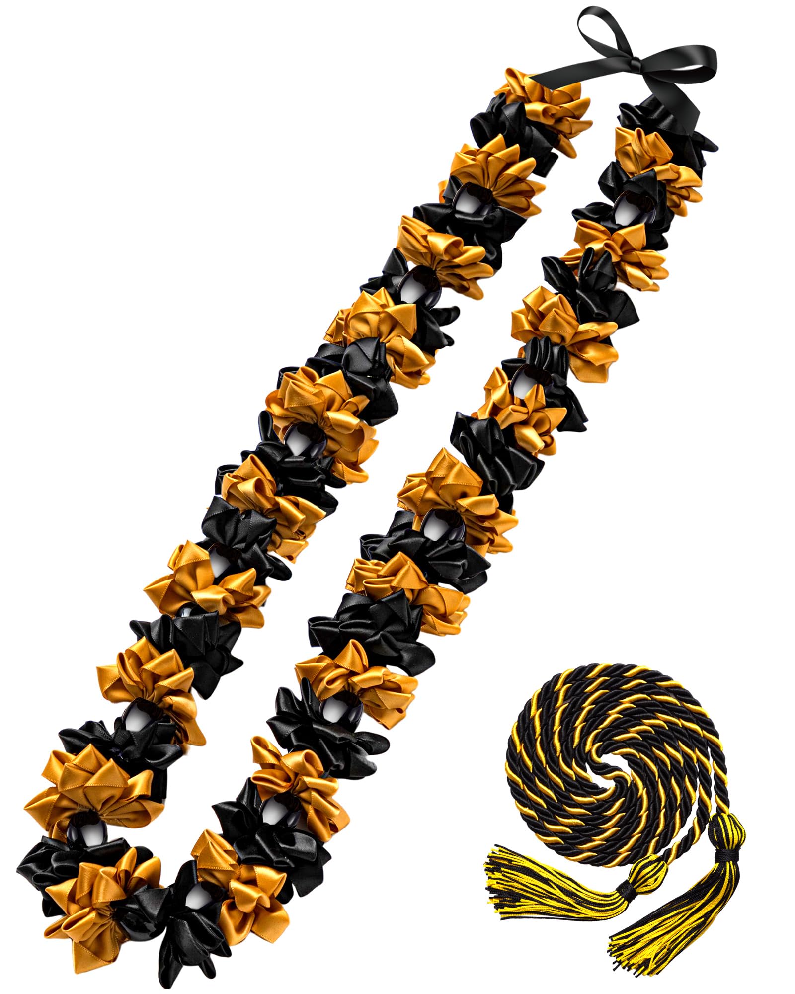 Kukui Nut Leis collier de perles prestigieux avec cordon d'honneur