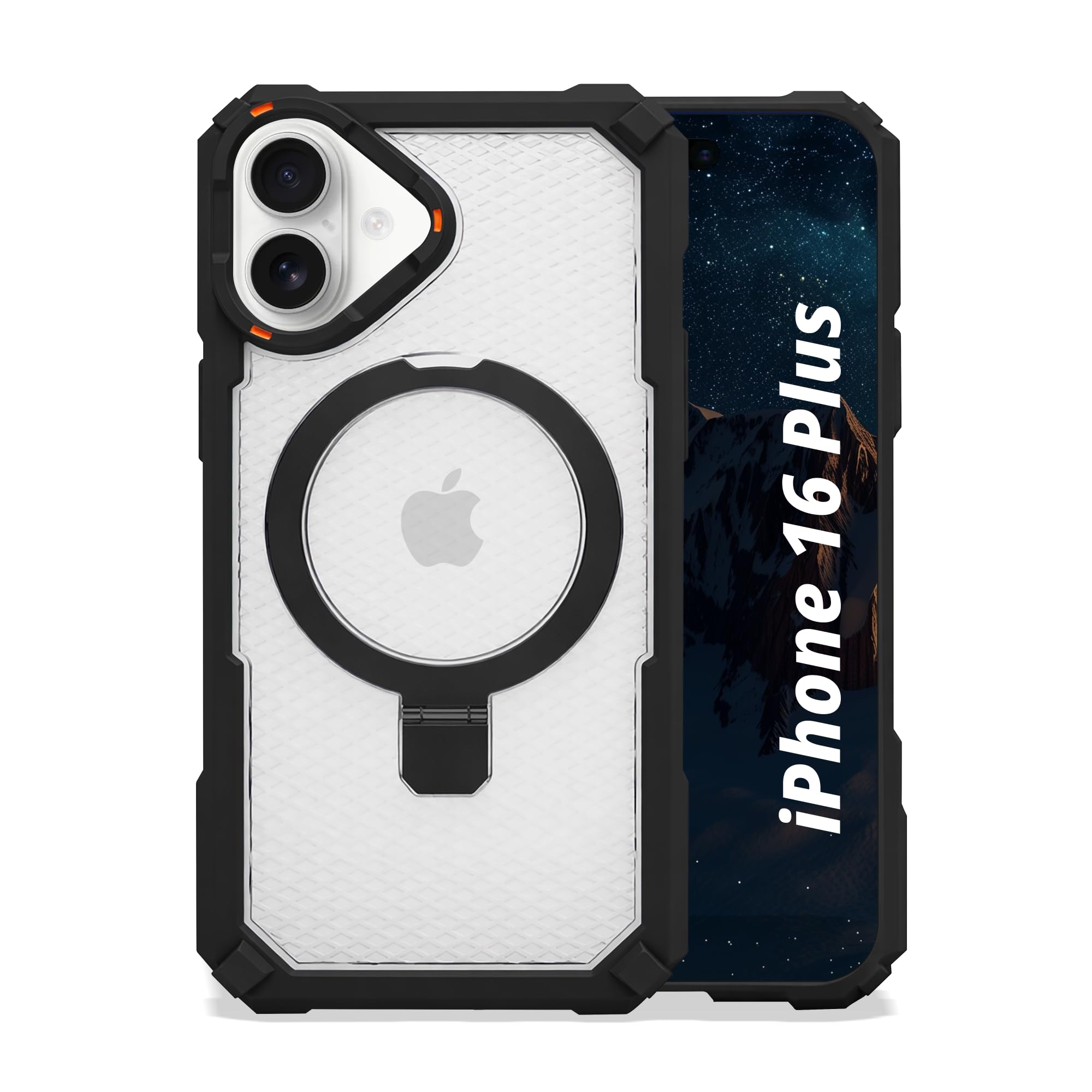 AIBEX Transparent Back Cover Compatible for Samsung Galaxy S24 Ultra|Mag-Saf Magnetic Ring Kickstand |Shockproof Dual Layer Military Grade Drop Protection Armor Case|Wireless Charging Support - Black — Amazon image 14