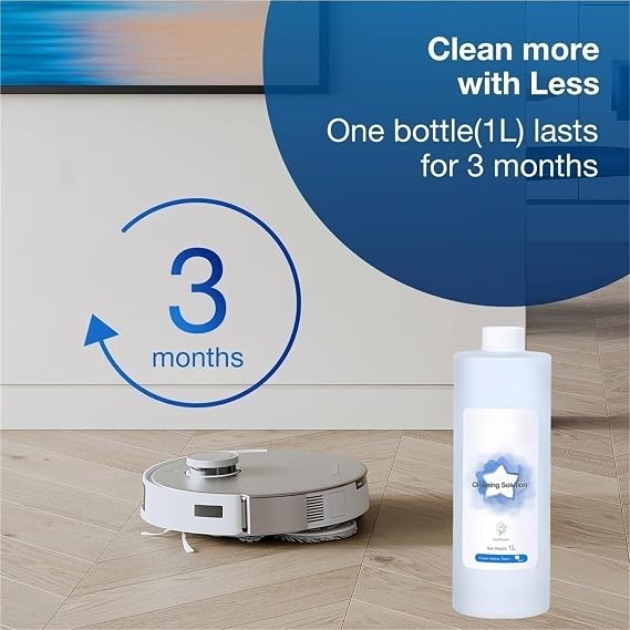 Multi-Surface Floor Cleaning Solution, Compatible with ECOVACS Deebot X1 OMNI/ X1 TURBO/ T10 OMNI/ X2 COMBO/ X2 OMNI/ T20 OMNI/ T30S COMBO/ T30S(1000mlx4)