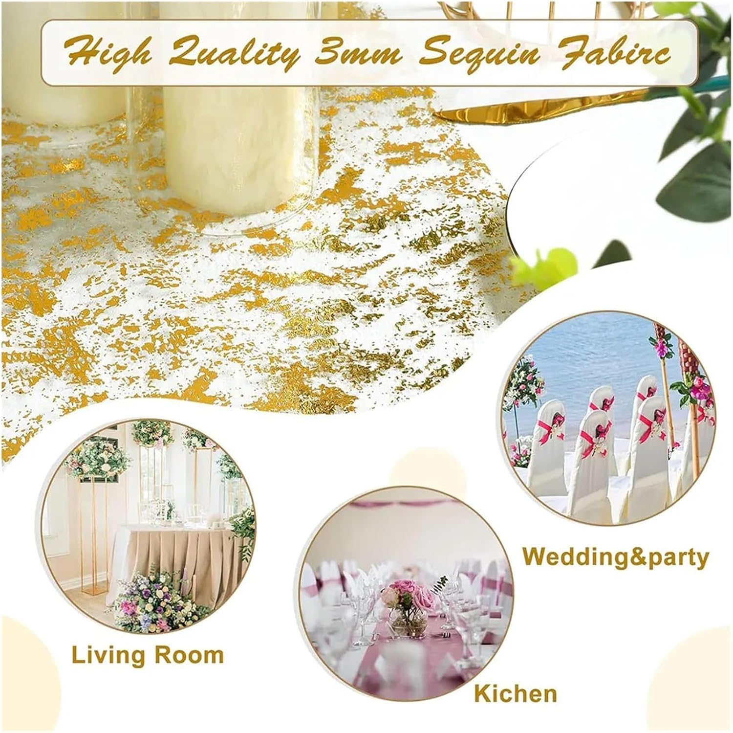 Table Runner Sparkle Metallic Table Runners Gold Silver Thin Table Runner Glitter Sequin Metallic Foil Mesh Roll(BLUE1,11 in X 5Yards)
