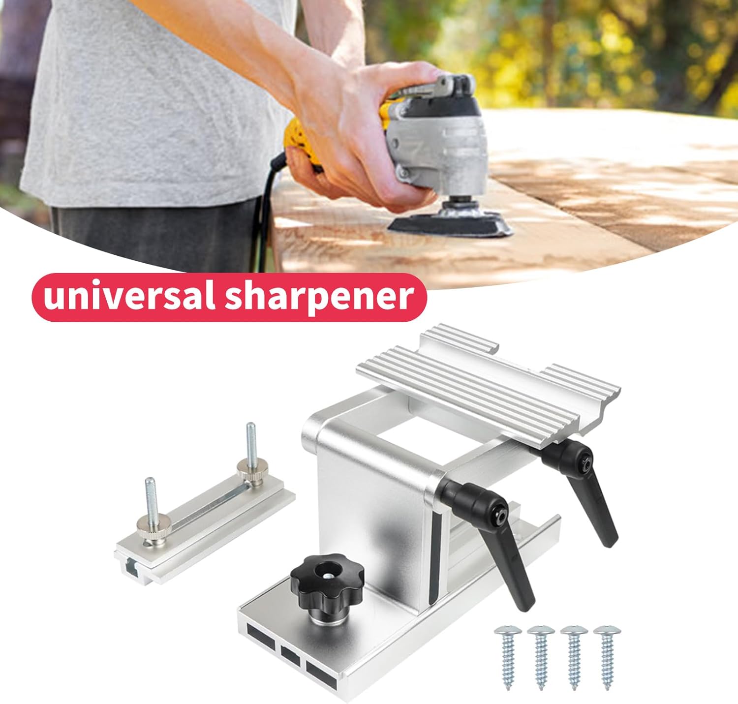 Tool Rest Sharpening Jig Adjustable Replacement for 6 8inch Benches Grinders and Sanders Pivoting Slide Flat Miter Benches Grinder Sharpening Jig