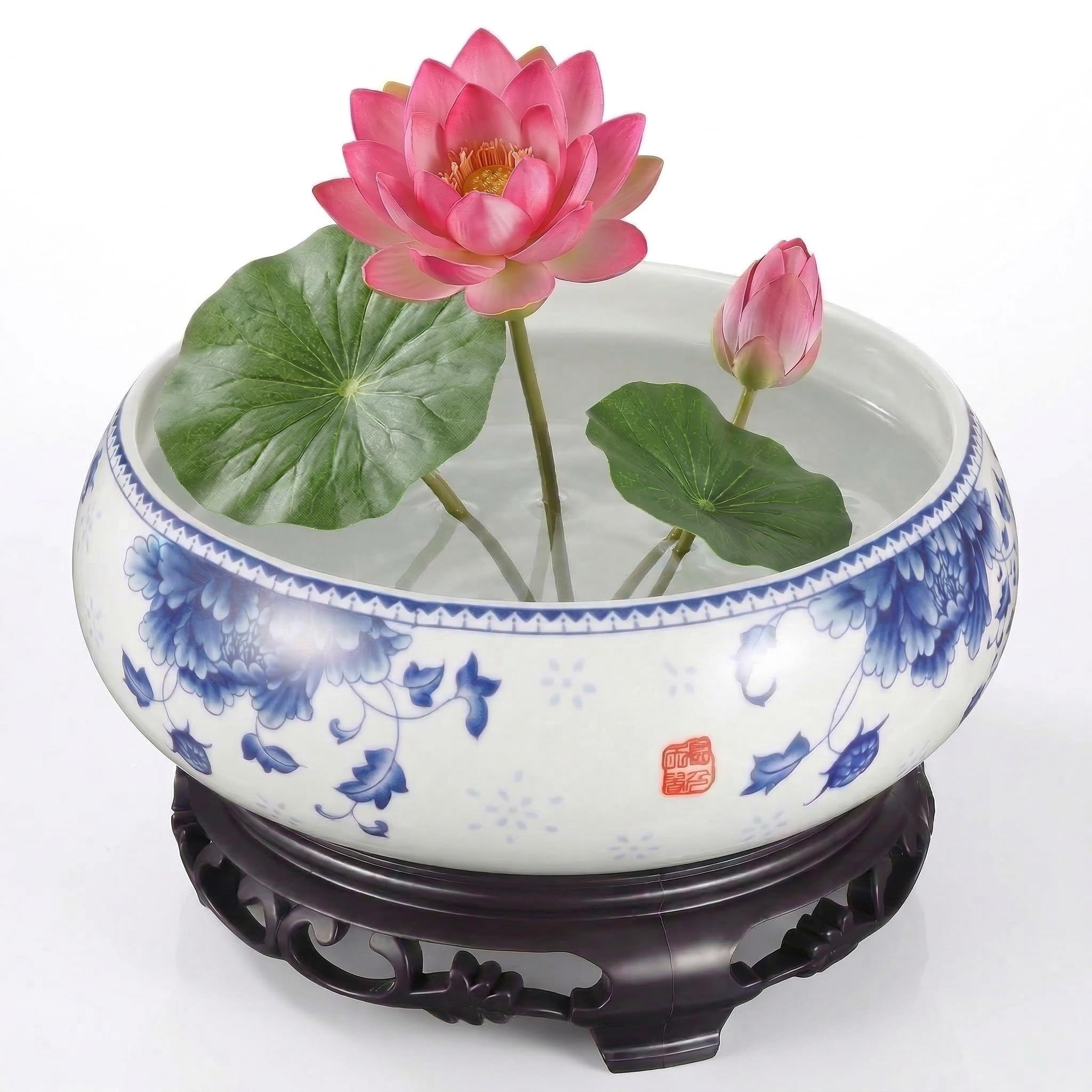 Pot de fleurs hydroponique en céramique de 17,8 cm pour salon serein