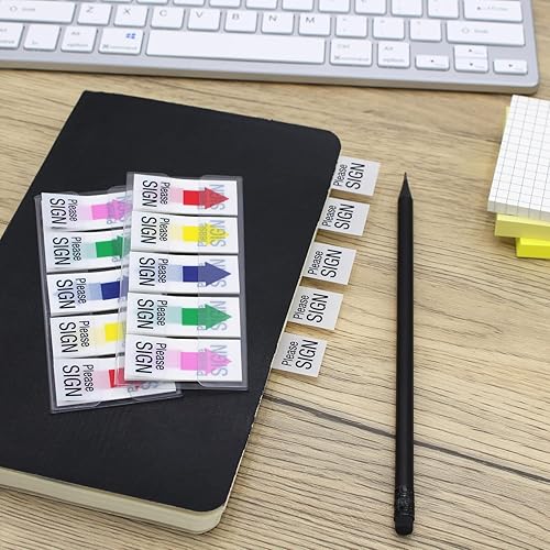 Miniatura 3 de Banderas de mensaje con texto en colores surtidos, 400 páginas en total, banderas de 0.79 x 1.77 pulgadas de ancho, fáciles de publicar, 4