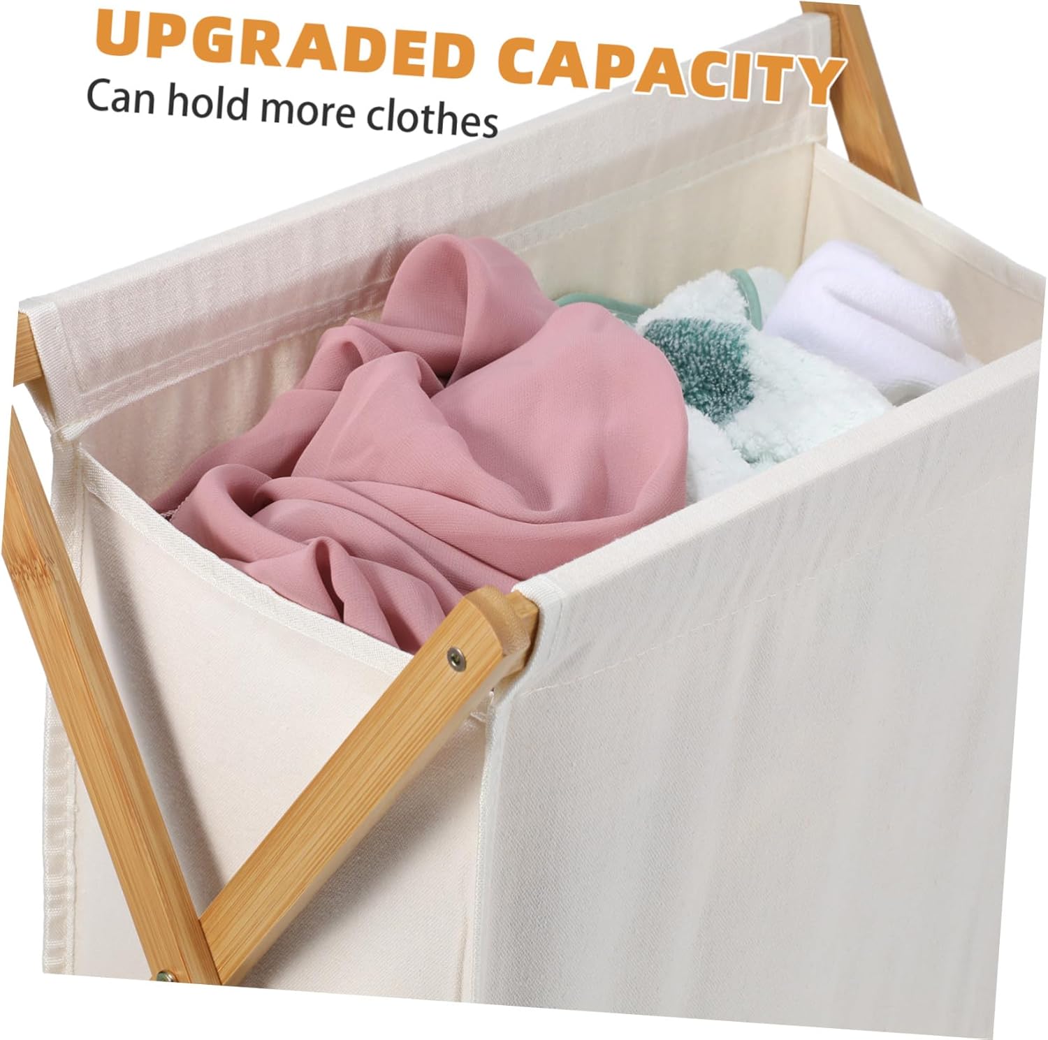 Foldable Household Laundry Hamper Large Capacity Storage Basket for Dirty Clothes Books Organizer Practical Space-saving Home Use