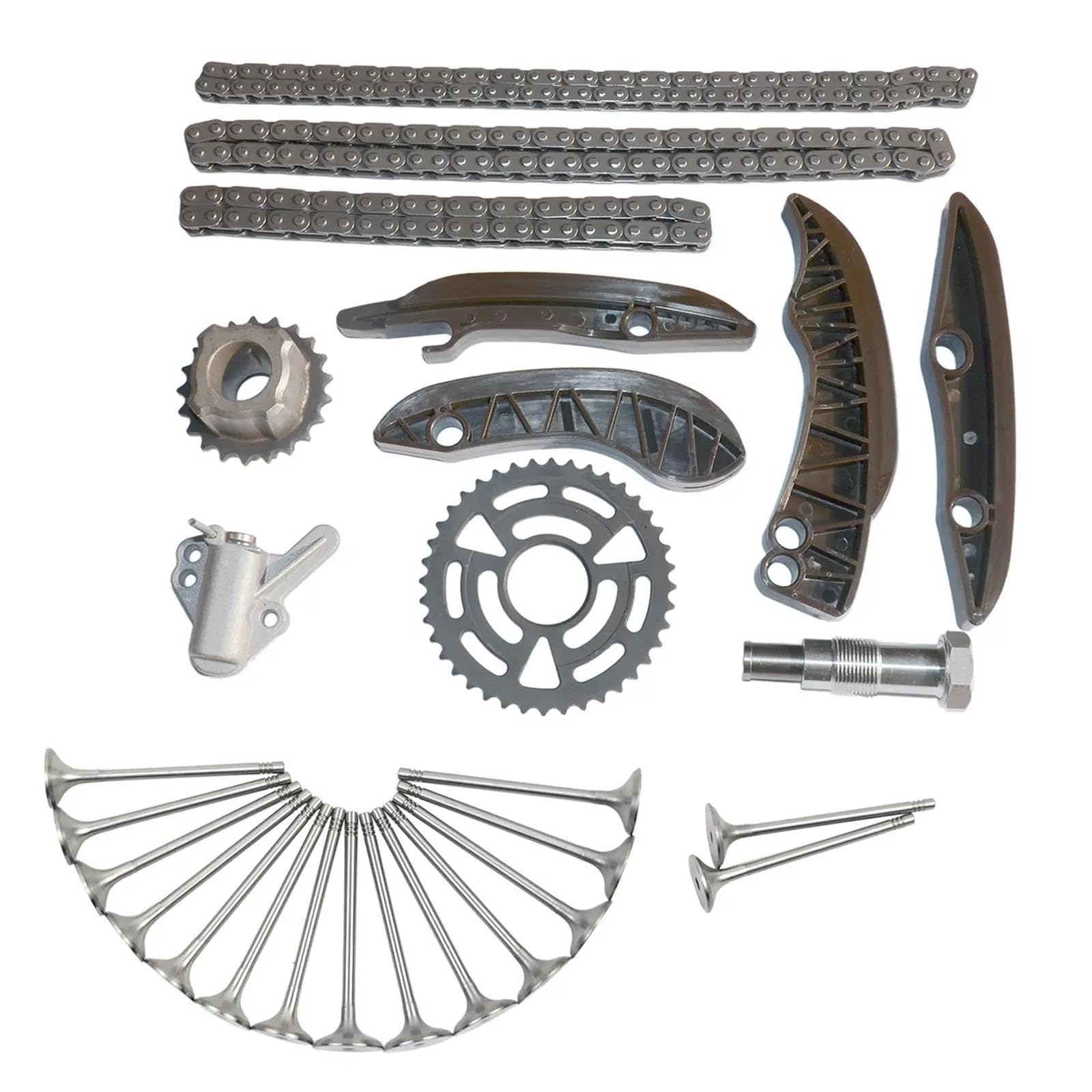 Kit Catena Di Distribuzione + 16 Valvole Motore N47D20A Per E90 E91 E92 E93 F30 F31 F34 F32 F82 F33 F36 F07 F10 E84 E83 F15 F85 Assemblaggio tenditore