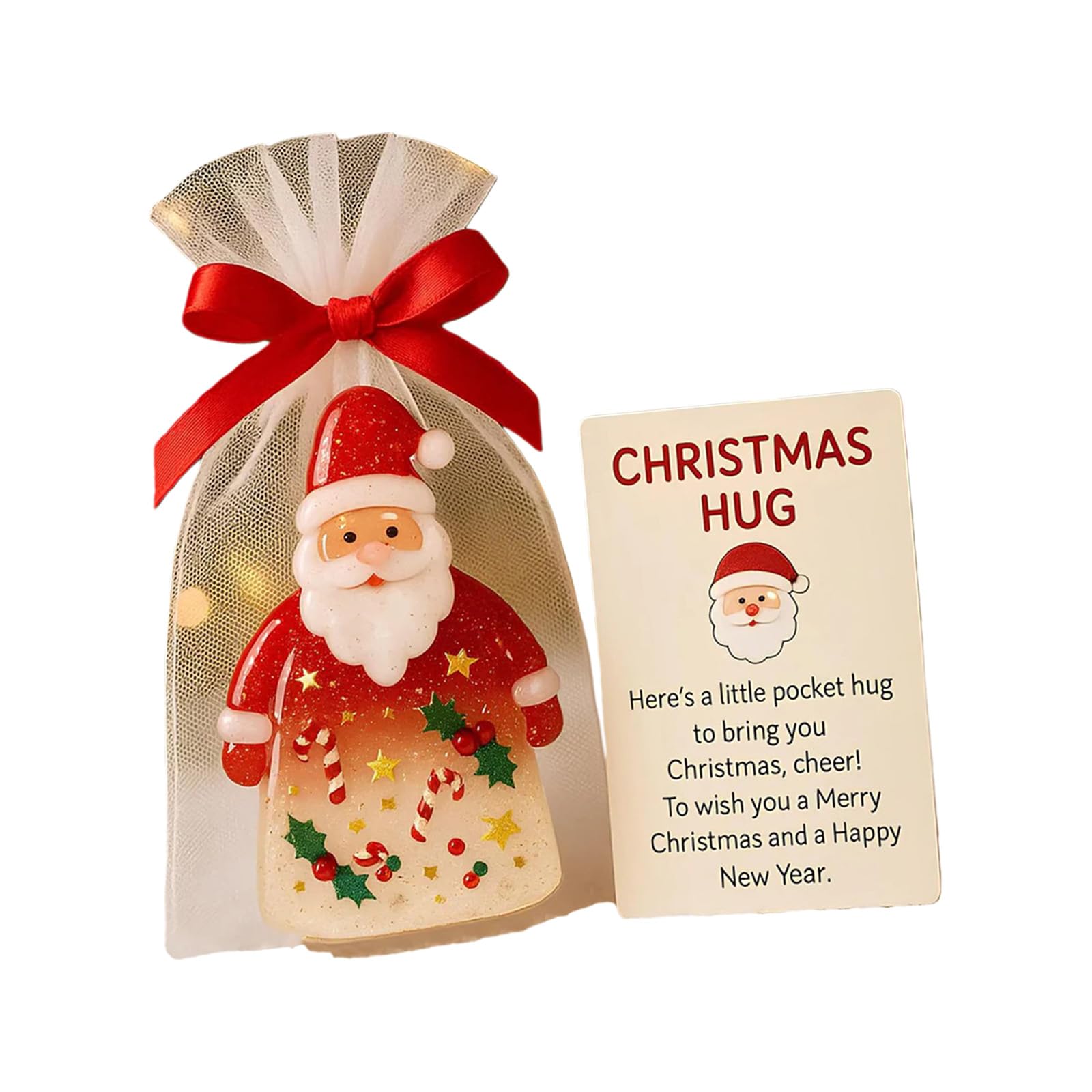 Tsophreniq Christmas Party Santa Ornament Recycled Paper Craft Hanging Decoration for Home Festival Atmospheres Christmas Santa Hanging Ornament
