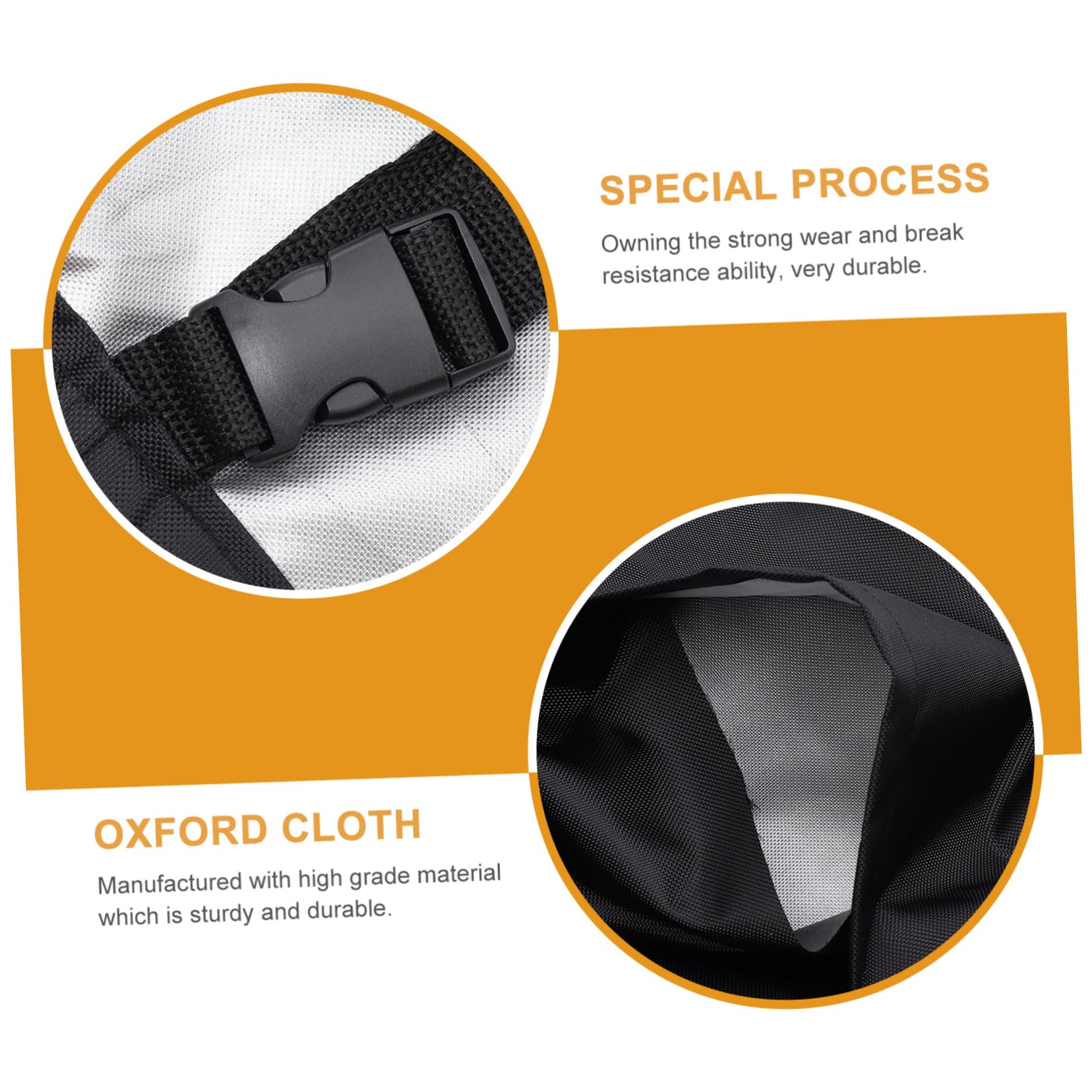 Copertura per Barbecue Nero Oxford Resistente All'acqua e Strappi, Telo Protettivo per Barbecue per Campeggio e Uso Domestico