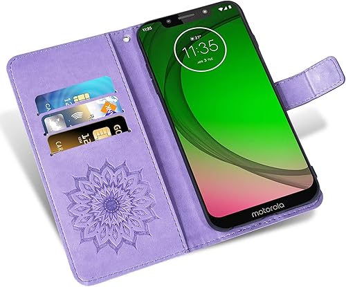 Miniatura 3 de Funda de teléfono para Motorola Moto G7 PlayMotoG7 Optimo XT1952DLTmobile Revvlry Cartera con protector de pantalla de vidrio templado Funda Flip