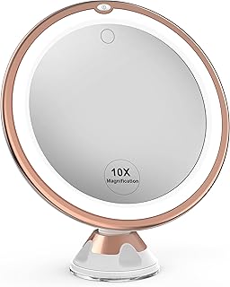 Updated 10x Magnifying Lighted Makeup Mirror with Touch Control LED Lights, 360 Degree Rotating Arm, and Powerful Locking Suction Cup, Portable Magnifying Mirror for Home, Bathroom Vanity, and Travel-picture-23