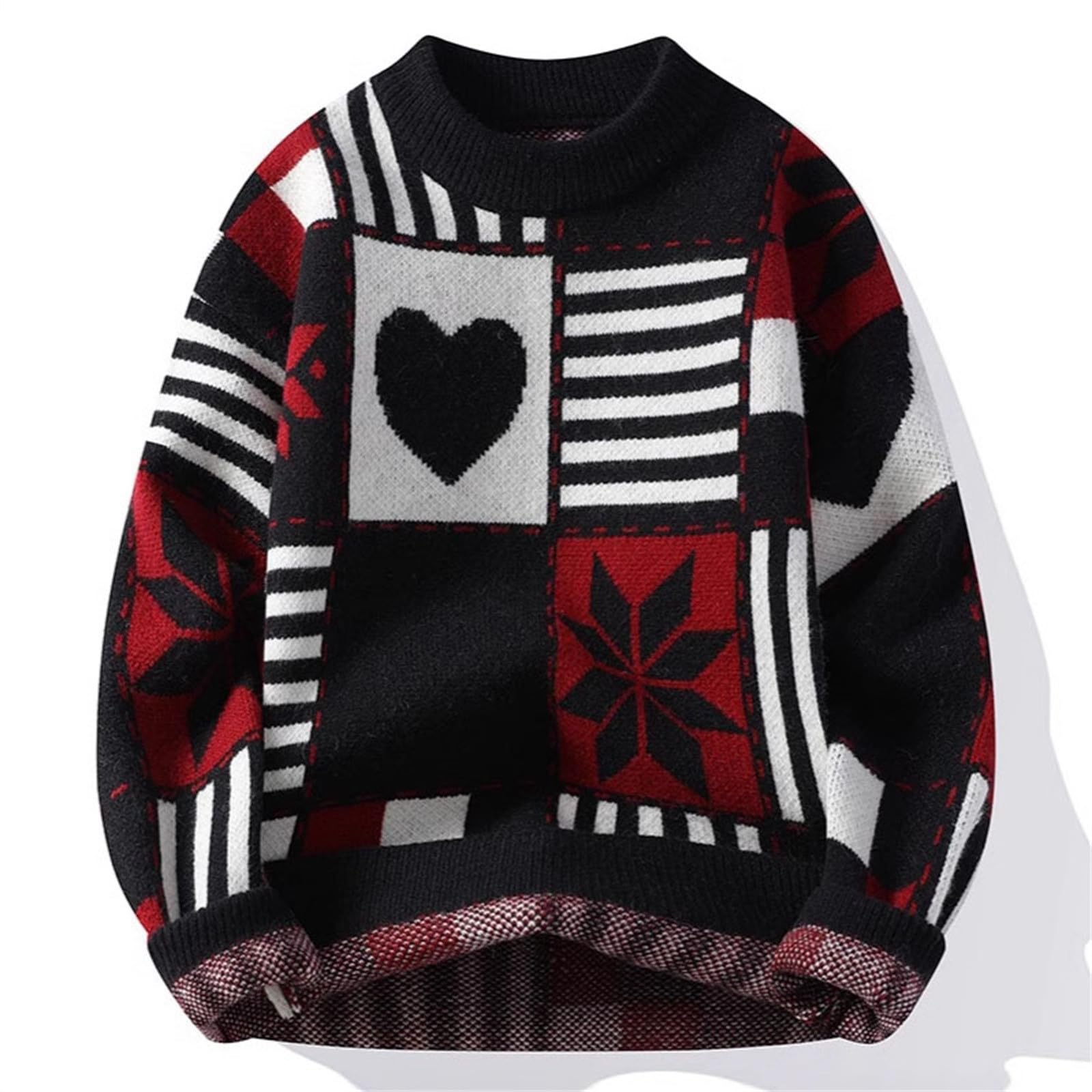 Suéter Casual con Cuello Redondo y Dibujos Animados para Amantes de la Navidad de otoño/Invierno 2024