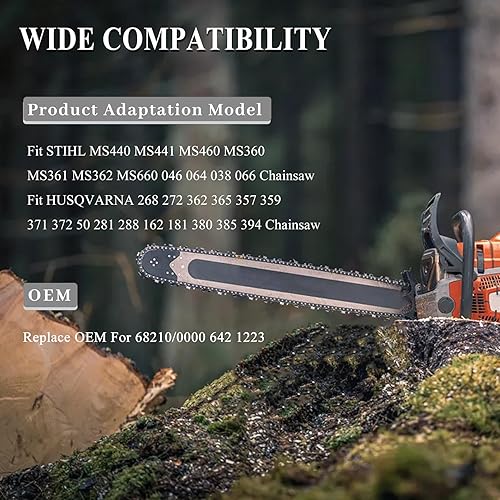 Miniatura 3 de 10 unids/lote 3/8 "7T 0.866 in cadena rueda dentada para Husqvarna 266 268 272 280 285 288 355 362 365 371 372XP 380 385XP motosierra