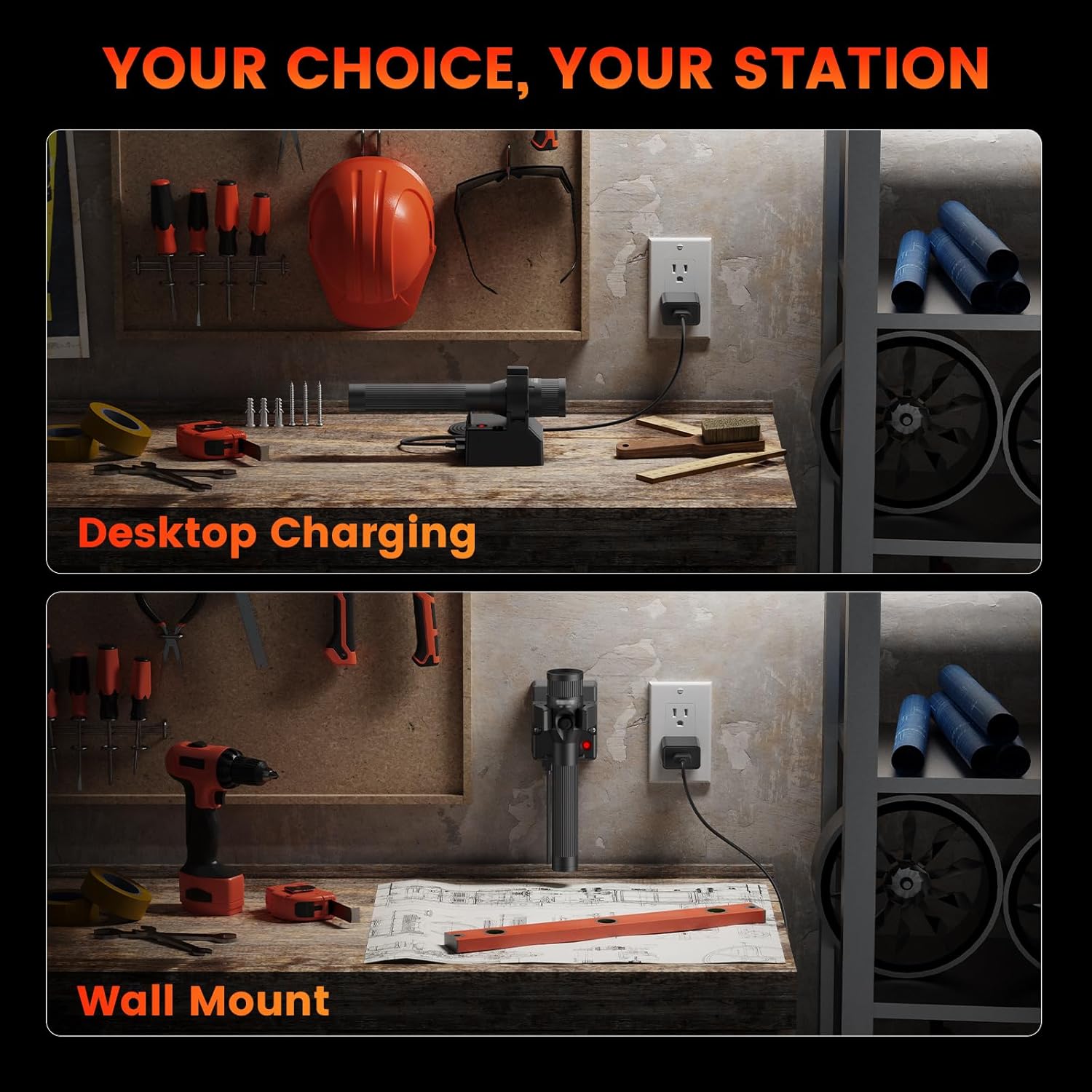 Replacement 75105 Charger Holder for Stream Light - Compatible with Streamlight Stinger Series Rechargeable Flashlight Smart Charge Holder - USB Charger Base Power Cord - Black