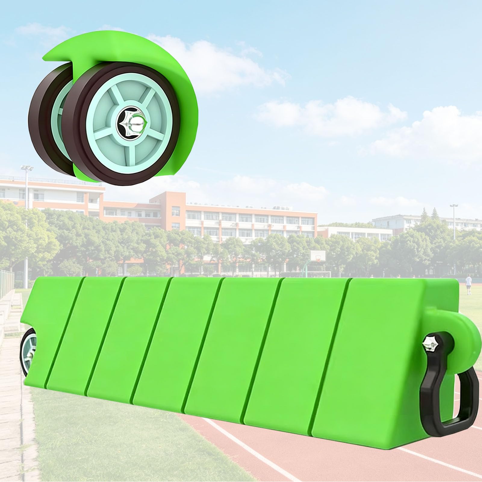 108x25x30cm Pedana da Rimbalzo da Calcio Con ruote | multifunzionale Attrezzatura Allenamento da Calcio, Parete Calcio Portatile Con la maniglia