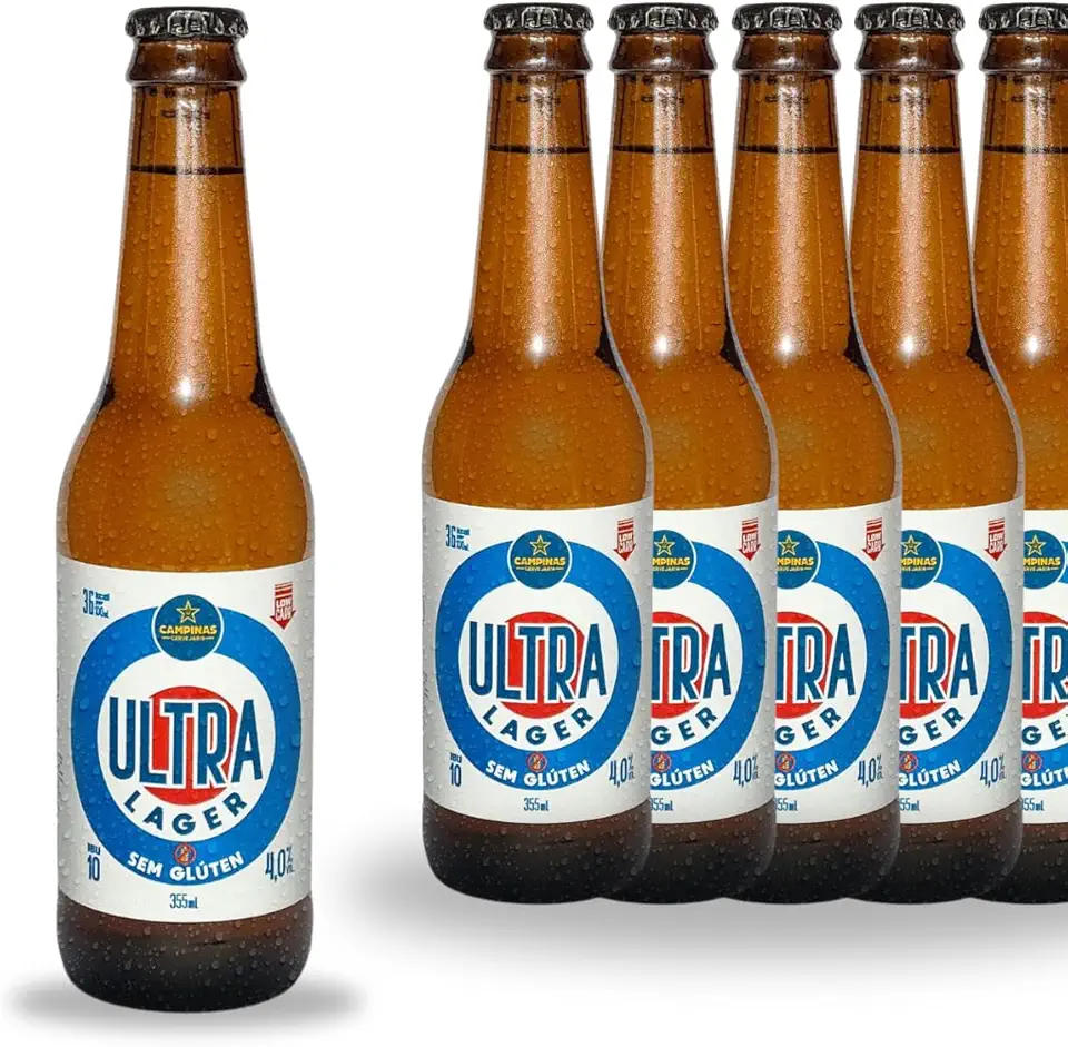 Cerveja Campinas Ultra Lager sem Glúten 355ml - 6 unidades