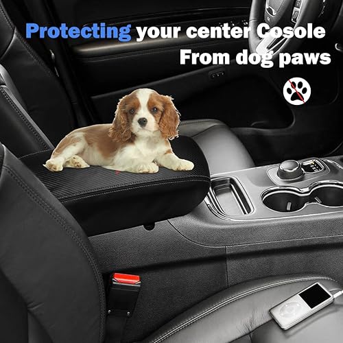 Miniatura 2 de INTGET Funda para reposabrazos de consola central de automóvil para Dodge Durango Accesorios 2011-2020, funda de cuero para reposabrazos, funda