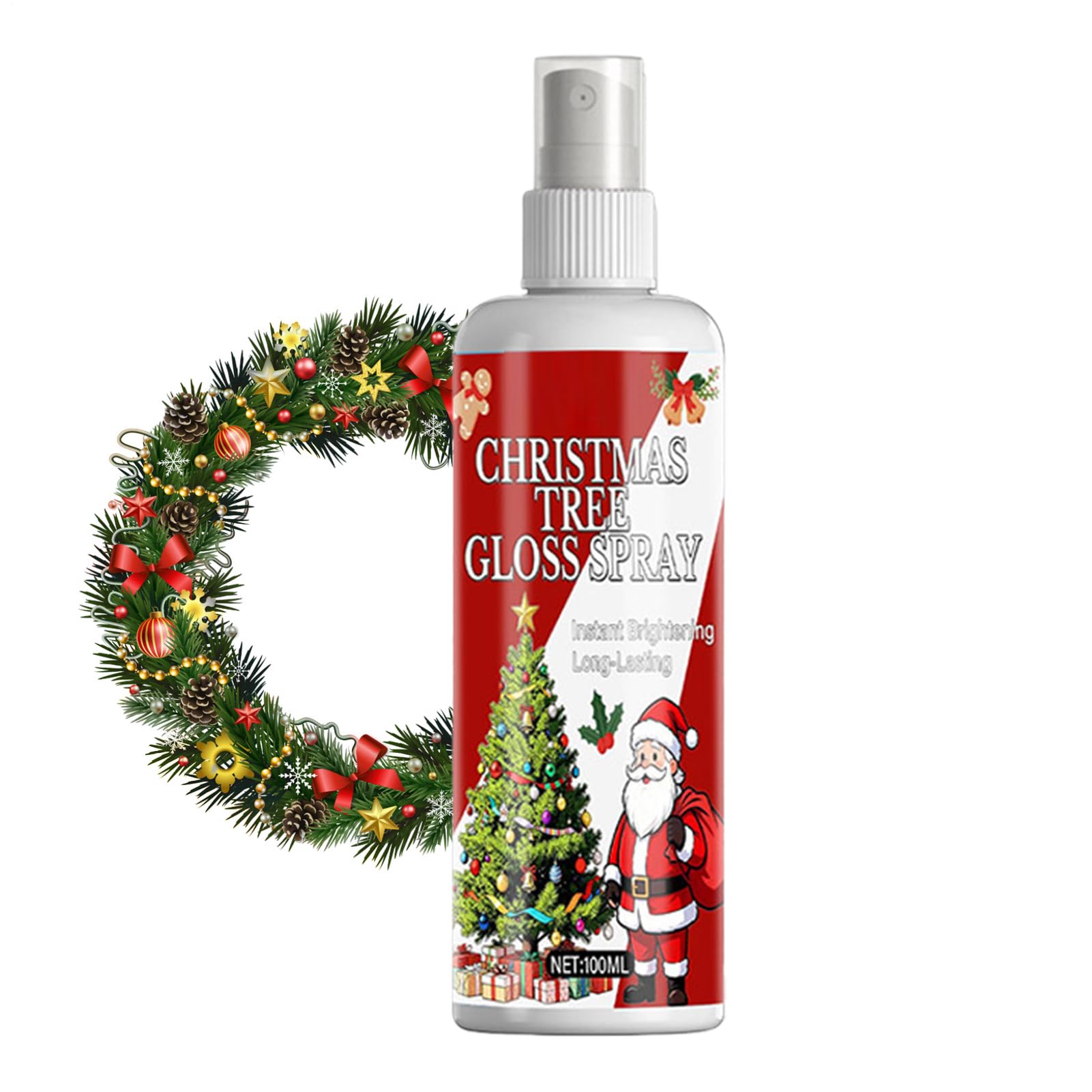 Artificial Plant Cleaner - 100 ml Cleaning Liquid for Decorations | Christmas Artificial Plants Cleaner Spray - for Christmas Tree Baubles Pine Branches Wreaths Ribbons Balloons Winterproof
