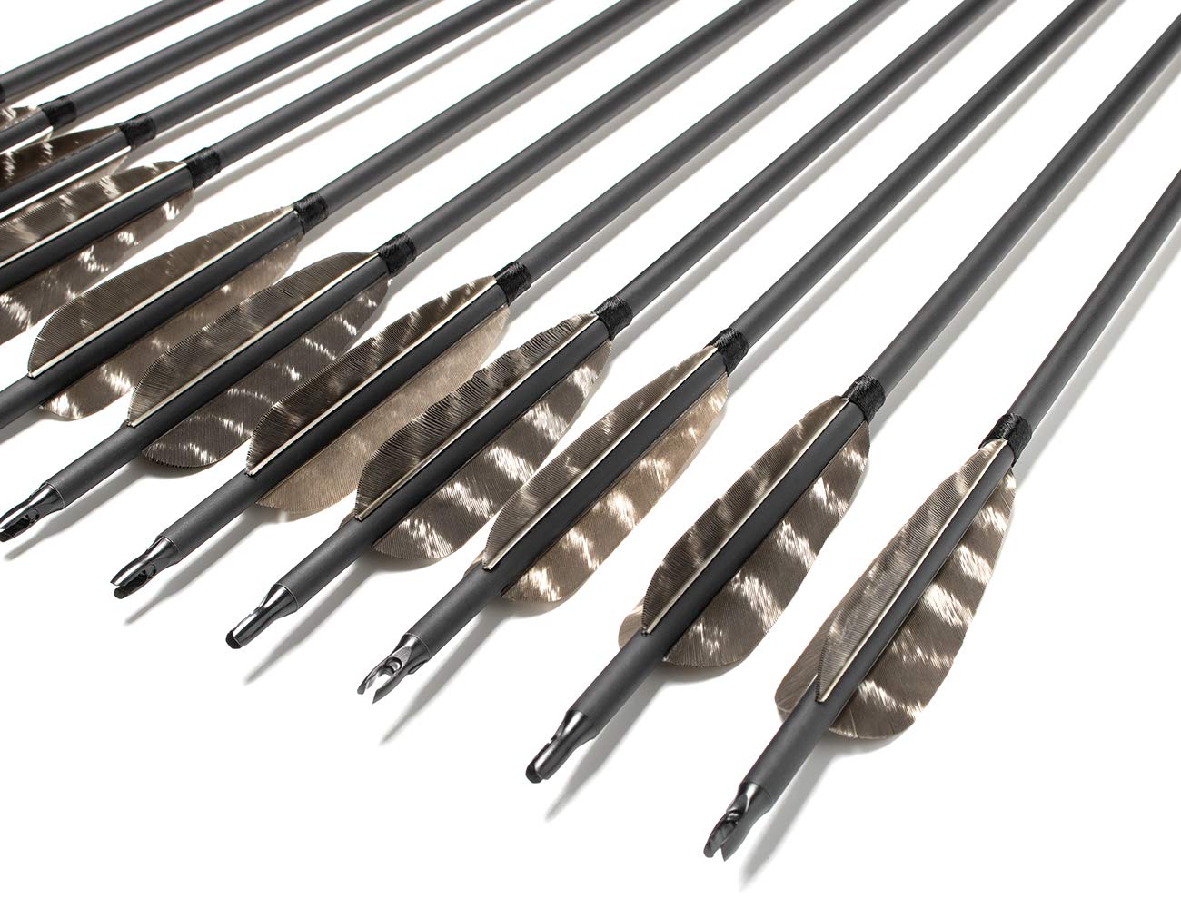 ARCHERY SHARLY 31Inch Carbon Targeting Practice Arrows Turkey Feather