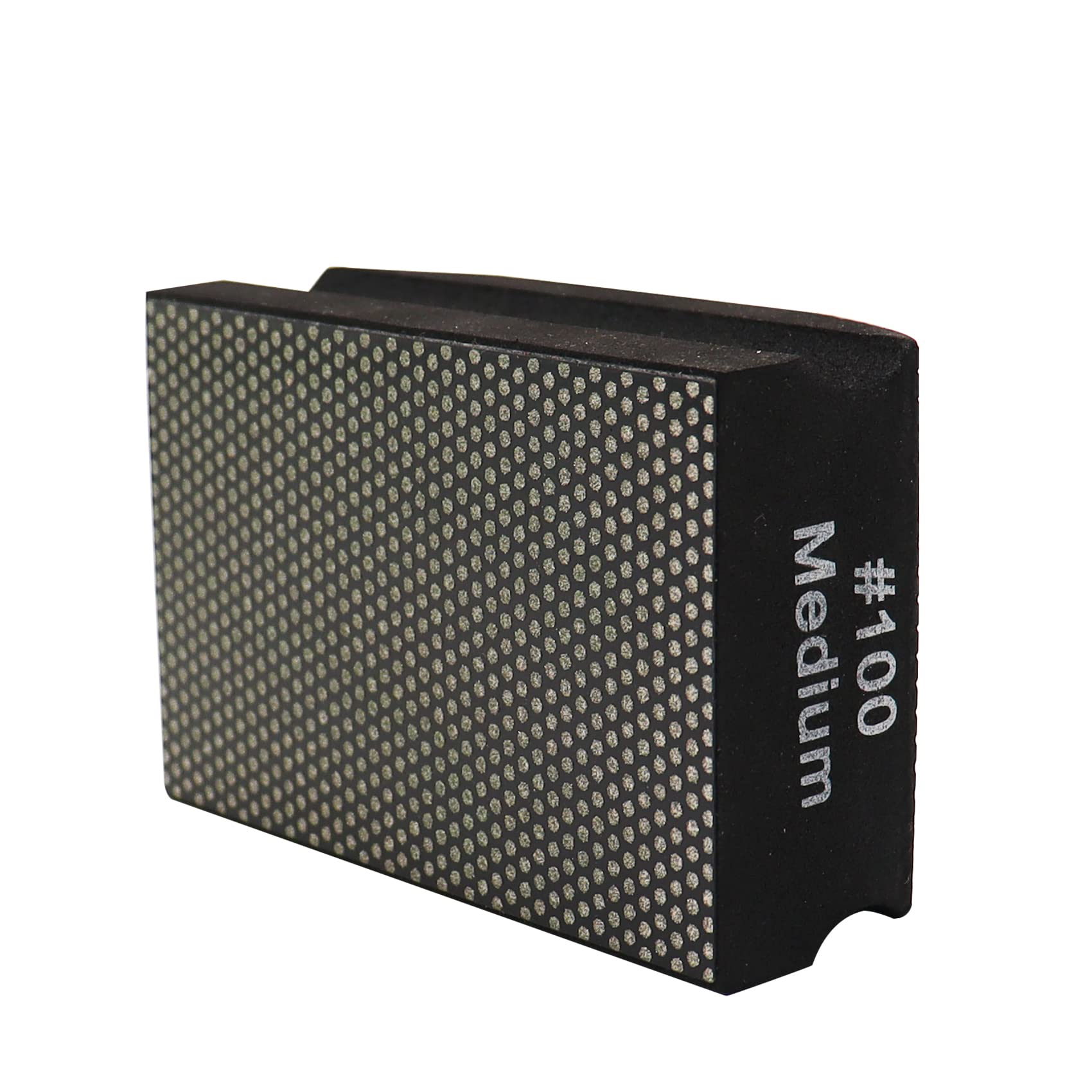 SHDIATOOL Diamond Hand Polishing Pad Dotted electroplated 90X55MM Hard Foam-Backed Hand pad Grit 100